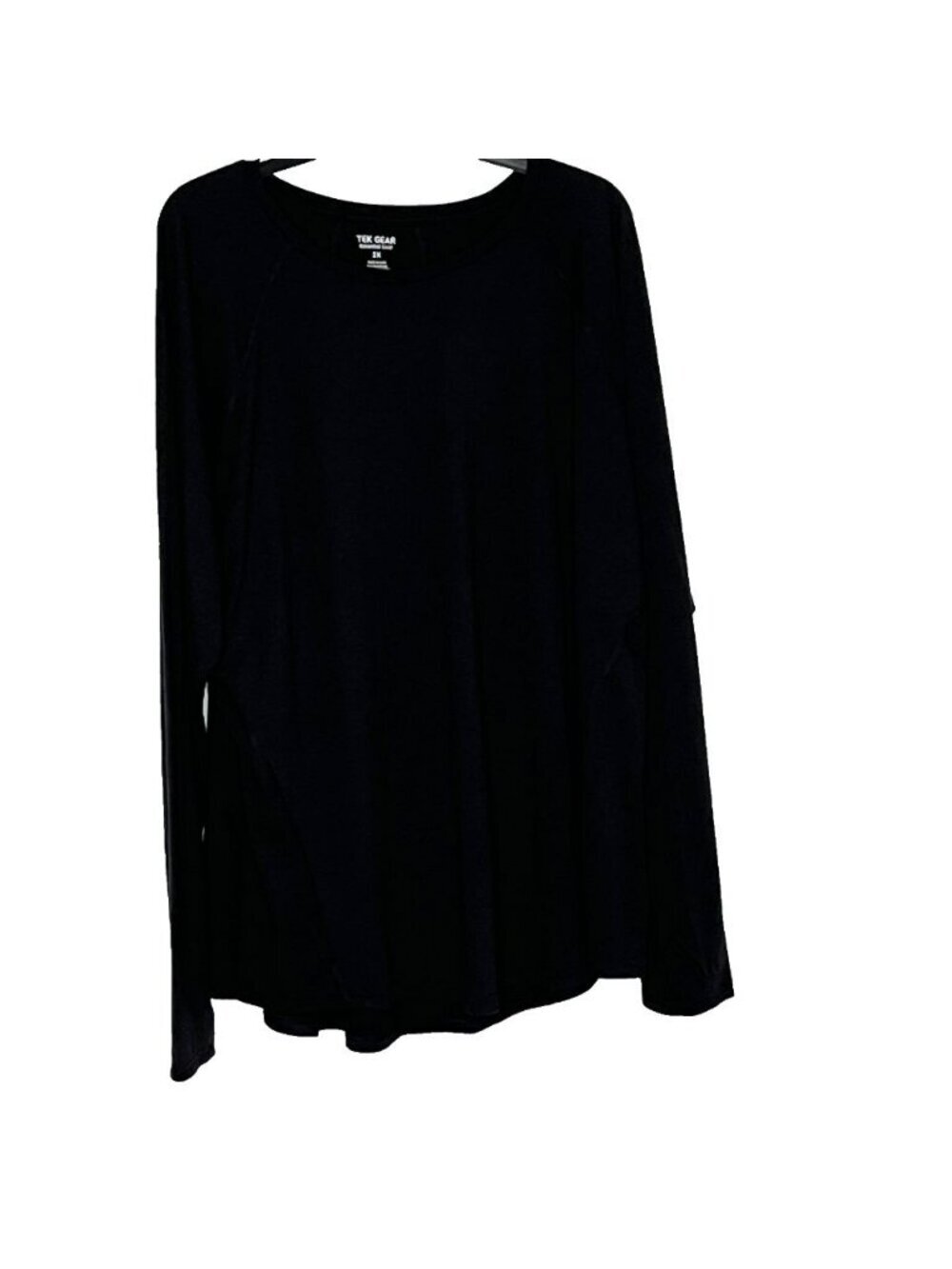 Tek Gear Essential Gear Womens Top sz 2X Black Dolman Sleeves Thumb Holes